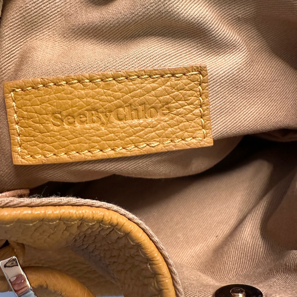 See by Chloe Tan Leather Crossbody Bag with Tassel - Picture 3 of 5